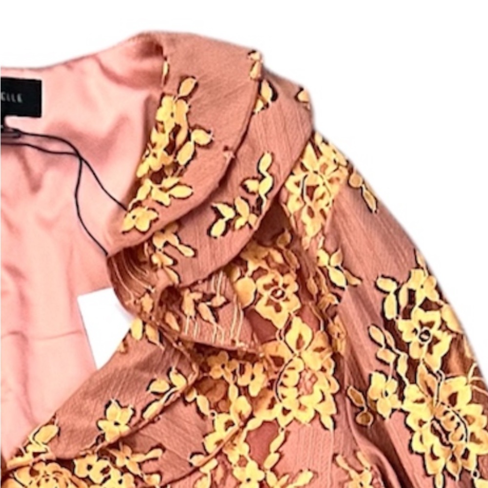 MAJORELLE Roma Ruffled Top In Golden Blush - Picture 4 of 13